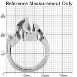 TK152 - High polished (no plating) Stainless Steel Ring with No Stone - Alamode - Flyclothing LLC
