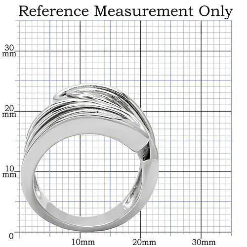 TK153 - High polished (no plating) Stainless Steel Ring with No Stone - Alamode - Flyclothing LLC