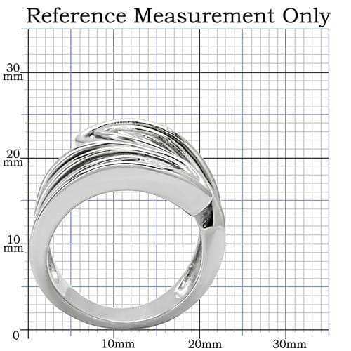 TK153 - High polished (no plating) Stainless Steel Ring with No Stone - Alamode - Flyclothing LLC