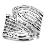 TK153 - High polished (no plating) Stainless Steel Ring with No Stone - Alamode - Flyclothing LLC