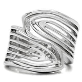 TK153 - High polished (no plating) Stainless Steel Ring with No Stone - Alamode
