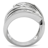 TK153 - High polished (no plating) Stainless Steel Ring with No Stone - Alamode