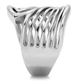 TK153 - High polished (no plating) Stainless Steel Ring with No Stone - Alamode - Flyclothing LLC