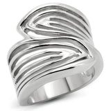 TK153 - High polished (no plating) Stainless Steel Ring with No Stone - Alamode - Flyclothing LLC