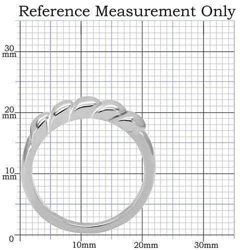 TK159 - High polished (no plating) Stainless Steel Ring with No Stone - Alamode - Flyclothing LLC