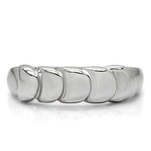 TK159 - High polished (no plating) Stainless Steel Ring with No Stone - Alamode - Flyclothing LLC