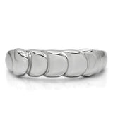 TK159 - High polished (no plating) Stainless Steel Ring with No Stone - Alamode
