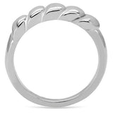 TK159 - High polished (no plating) Stainless Steel Ring with No Stone - Alamode