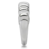 TK159 - High polished (no plating) Stainless Steel Ring with No Stone - Alamode - Flyclothing LLC