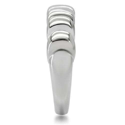 TK159 - High polished (no plating) Stainless Steel Ring with No Stone - Alamode - Flyclothing LLC