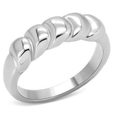 TK159 - High polished (no plating) Stainless Steel Ring with No Stone - Alamode