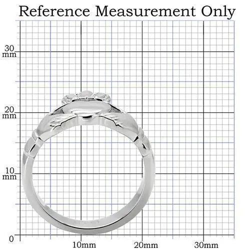 TK160 - High polished (no plating) Stainless Steel Ring with No Stone - Alamode - Flyclothing LLC