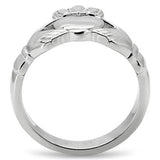 TK160 - High polished (no plating) Stainless Steel Ring with No Stone - Alamode