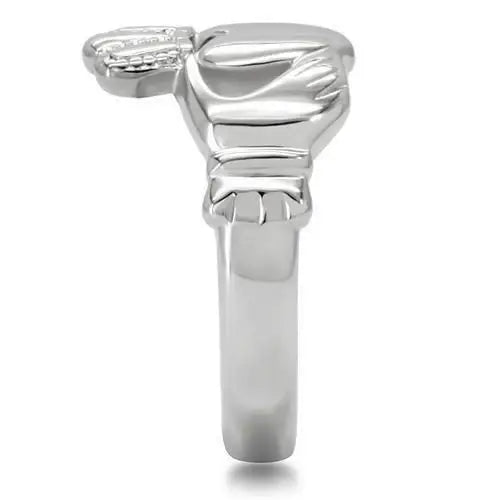 TK160 - High polished (no plating) Stainless Steel Ring with No Stone - Alamode - Flyclothing LLC