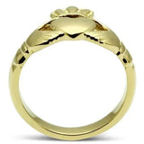 TK160G - IP Gold(Ion Plating) Stainless Steel Ring with No Stone - Alamode