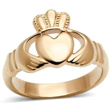 TK160R - IP Rose Gold(Ion Plating) Stainless Steel Ring with No Stone - Alamode