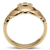 TK160R - IP Rose Gold(Ion Plating) Stainless Steel Ring with No Stone - Alamode