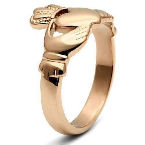 TK160R - IP Rose Gold(Ion Plating) Stainless Steel Ring with No Stone - Alamode - Flyclothing LLC