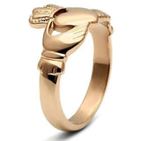 TK160R - IP Rose Gold(Ion Plating) Stainless Steel Ring with No Stone - Alamode