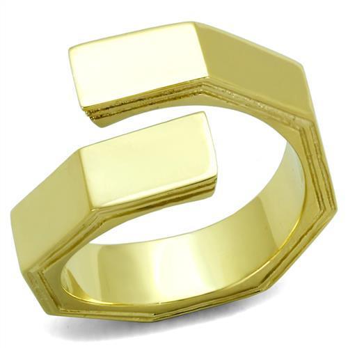 TK1629 - IP Gold(Ion Plating) Stainless Steel Ring with No Stone - Alamode