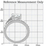 TK166 - High polished (no plating) Stainless Steel Ring with AAA Grade CZ in Clear - Alamode - Flyclothing LLC