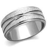 TK1671 - High polished (no plating) Stainless Steel Ring with No Stone - Alamode