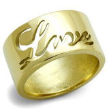 TK1878 - IP Gold(Ion Plating) Stainless Steel Ring with No Stone - Alamode