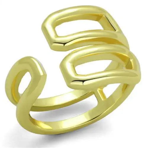 TK1884 - IP Gold(Ion Plating) Stainless Steel Ring with No Stone - Alamode - Flyclothing LLC