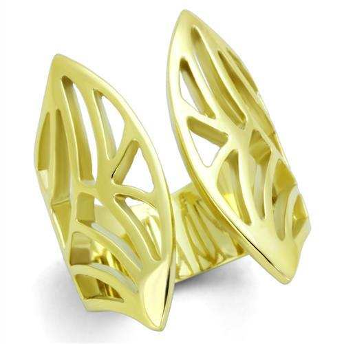TK1902 - IP Gold(Ion Plating) Stainless Steel Ring with No Stone - Alamode - Flyclothing LLC