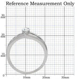 TK190 - High polished (no plating) Stainless Steel Ring with AAA Grade CZ in Clear - Alamode - Flyclothing LLC