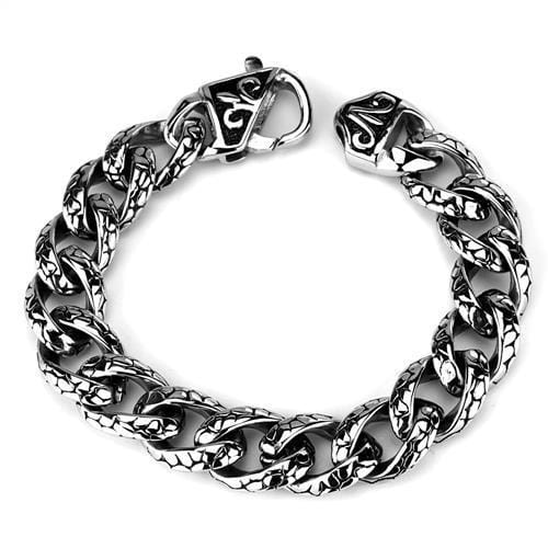TK1977 - High polished (no plating) Stainless Steel Bracelet with No Stone - Alamode