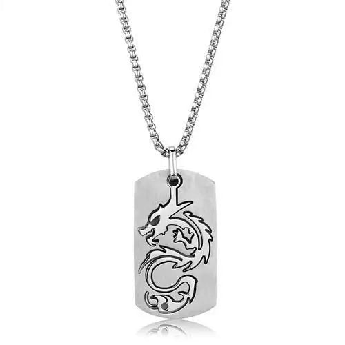 TK1980 - High polished (no plating) Stainless Steel Necklace with No Stone - Alamode - Flyclothing LLC