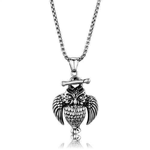 TK1996 - High polished (no plating) Stainless Steel Necklace with No Stone - Alamode - Flyclothing LLC