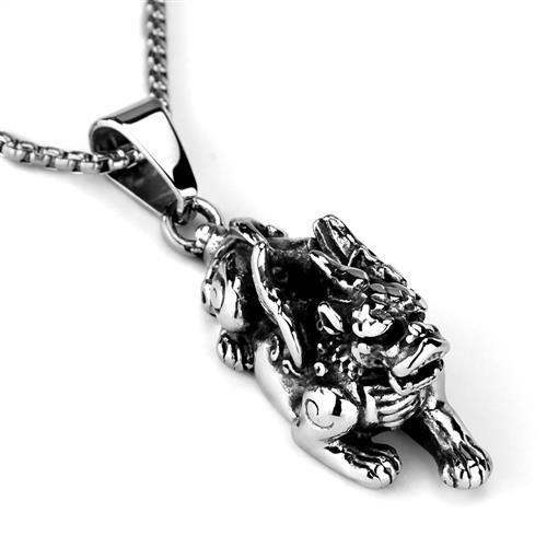 TK1998 - High polished (no plating) Stainless Steel Necklace with No Stone - Alamode - Flyclothing LLC