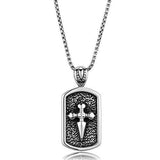 TK2003 - High polished (no plating) Stainless Steel Necklace with No Stone - Alamode