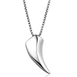 TK2006 - High polished (no plating) Stainless Steel Necklace with No Stone - Alamode