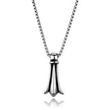 TK2010 - High polished (no plating) Stainless Steel Necklace with No Stone - Alamode