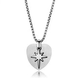 TK2011 - High polished (no plating) Stainless Steel Necklace with No Stone - Alamode - Flyclothing LLC
