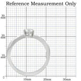 TK201 - High polished (no plating) Stainless Steel Ring with AAA Grade CZ in Clear - Alamode - Flyclothing LLC