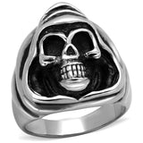 TK2063 - High polished (no plating) Stainless Steel Ring with No Stone - Alamode