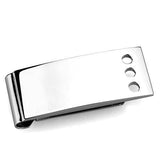 TK2072 - High polished (no plating) Stainless Steel Money clip with No Stone - Alamode