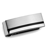 TK2075 - High polished (no plating) Stainless Steel Money clip with No Stone
