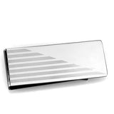TK2077 - High polished (no plating) Stainless Steel Money clip with No Stone - Alamode