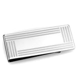 TK2078 - High polished (no plating) Stainless Steel Money clip with No Stone - Alamode