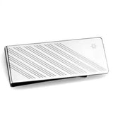 TK2079 - High polished (no plating) Stainless Steel Money clip with No Stone - Alamode - Flyclothing LLC