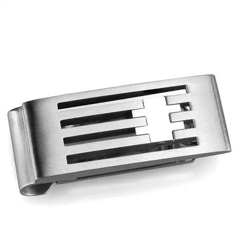 TK2083 - High polished (no plating) Stainless Steel Money clip with No Stone - Alamode - Flyclothing LLC
