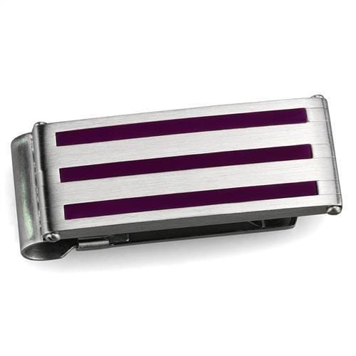 TK2086 - High polished (no plating) Stainless Steel Money clip with No Stone - Alamode