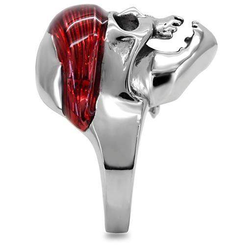 TK210 - High polished (no plating) Stainless Steel Ring with No Stone - Alamode - Flyclothing LLC