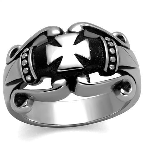 TK2141 - High polished (no plating) Stainless Steel Ring with No Stone - Alamode