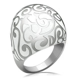 TK215 - High polished (no plating) Stainless Steel Ring with No Stone - Alamode